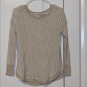 AEO Tan and White Sweater (XS)